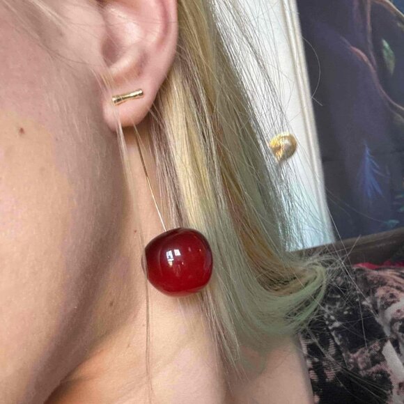 Anthropologie Cherry Earrings - Picture 1 of 3